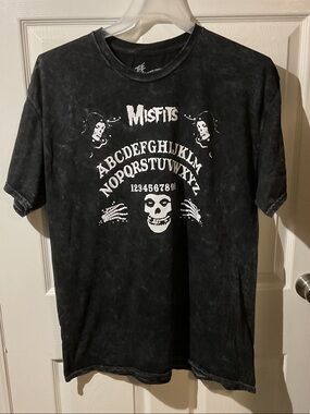 The Misfits Black Mineral Washed Spirit Board Band Tee